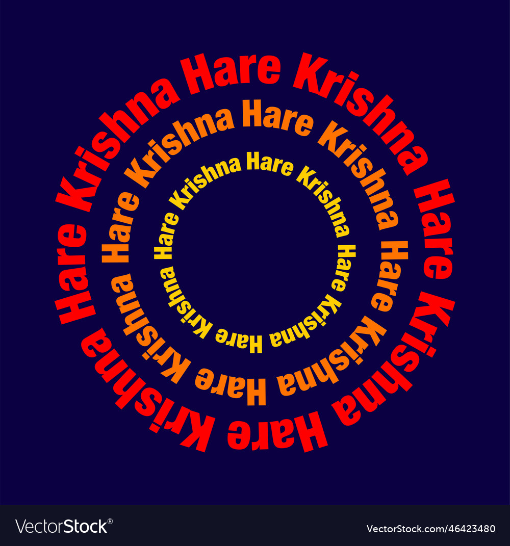 Hare krishna mantra Royalty Free Vector Image - VectorStock