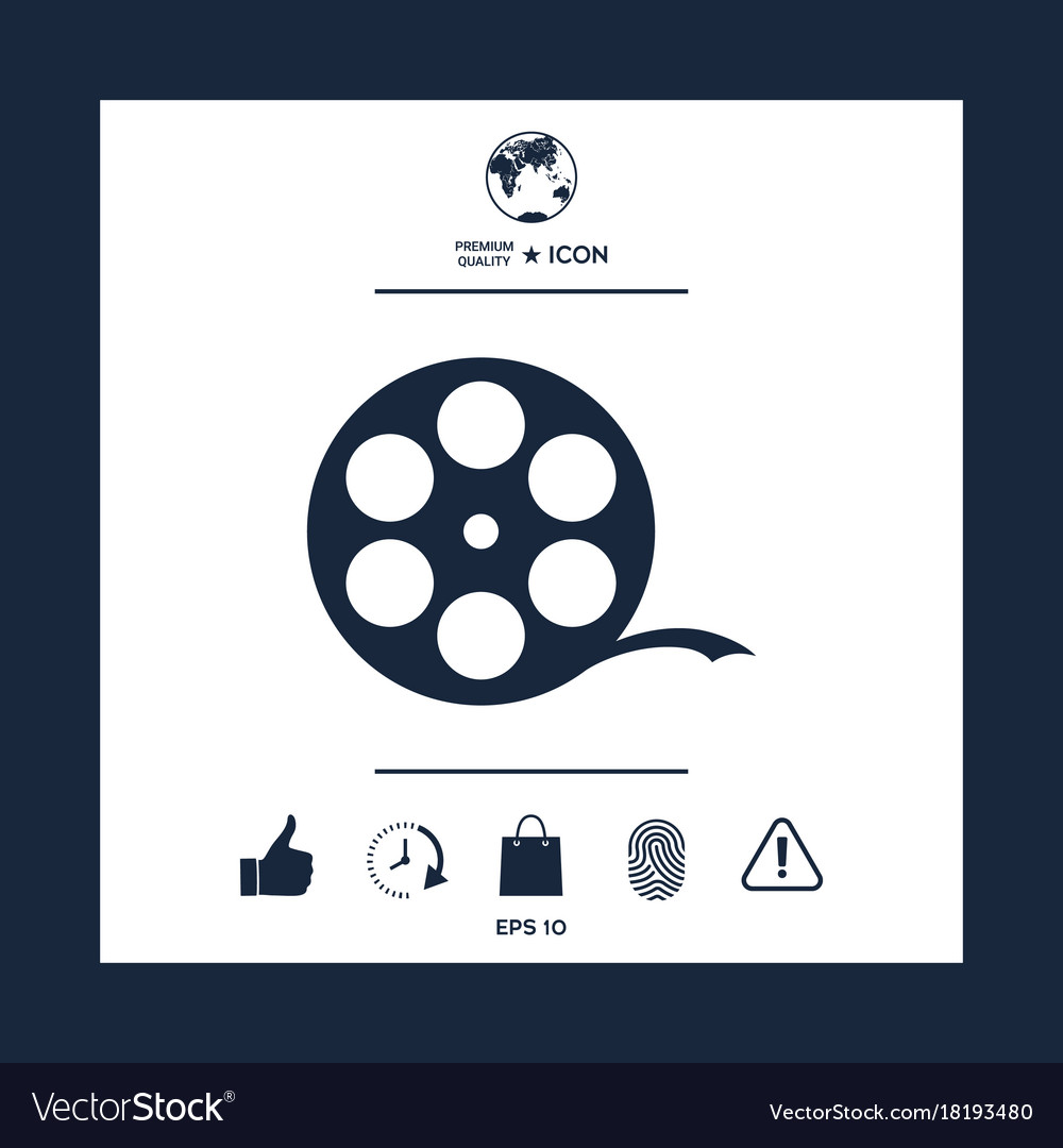 Reel film symbol Royalty Free Vector Image - VectorStock