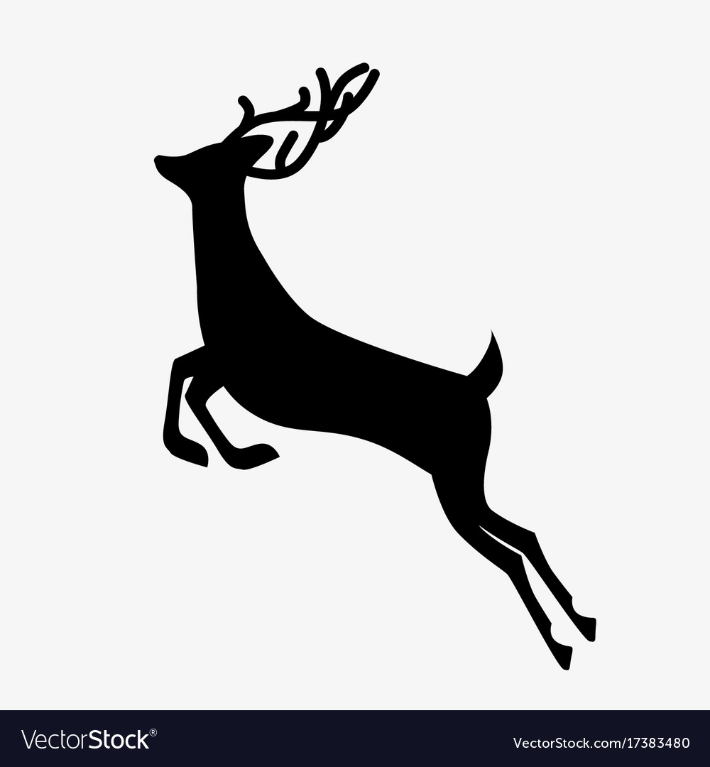 stag running drawing