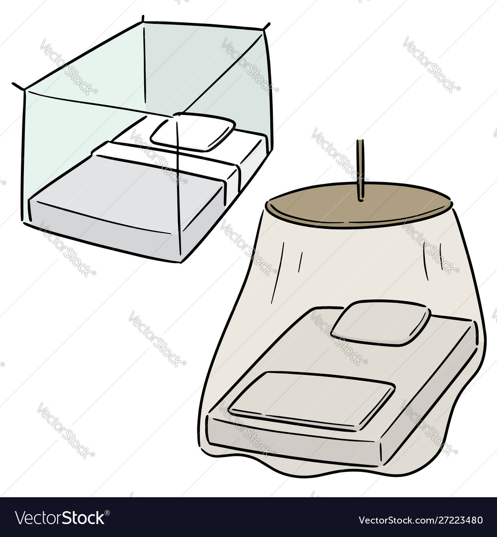 Set mosquito net Royalty Free Vector Image VectorStock