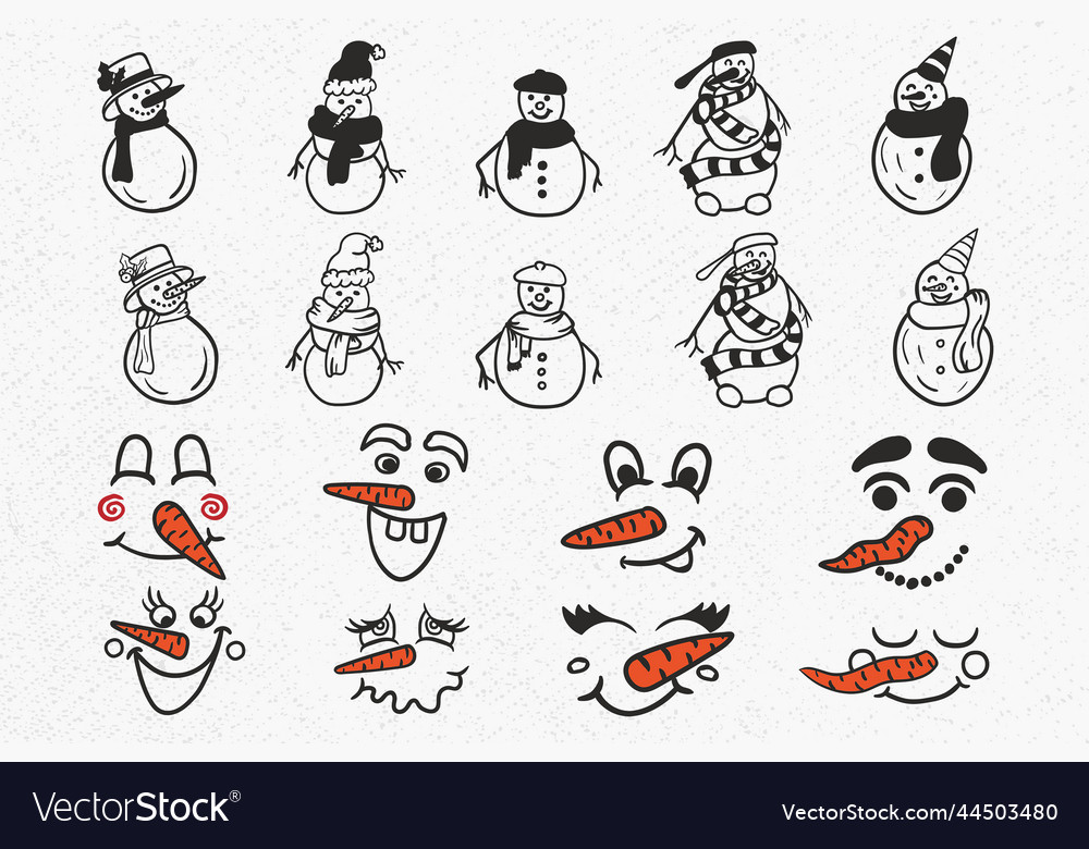 Snowman svg cute face christmas snow