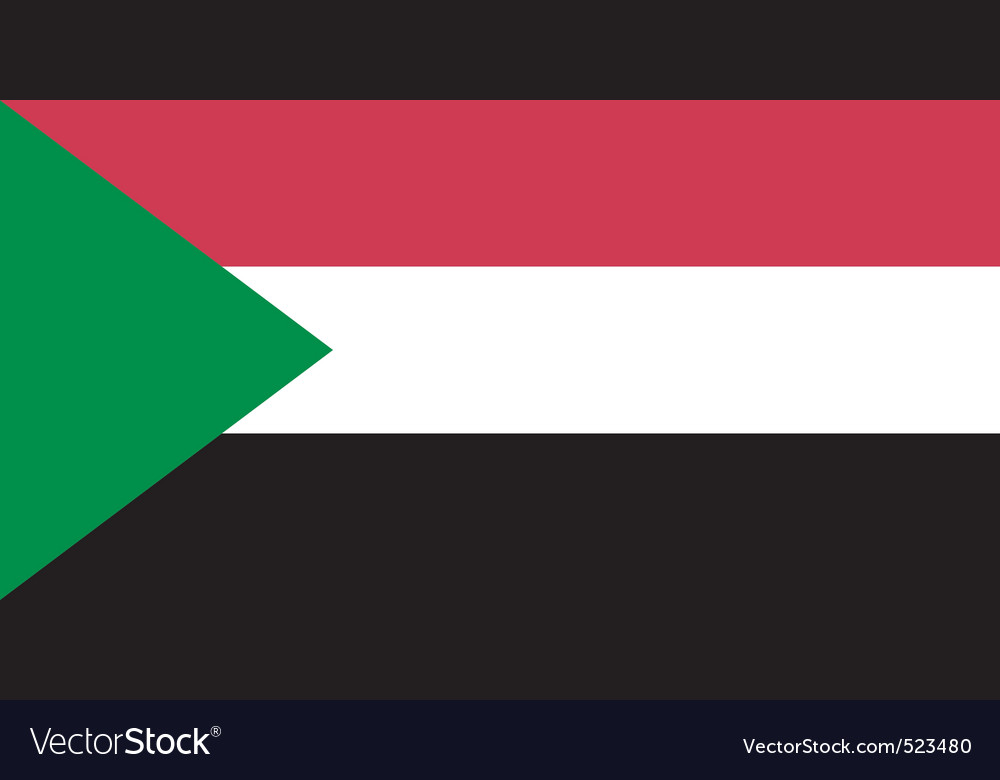 Sudanese flag Royalty Free Vector Image - VectorStock