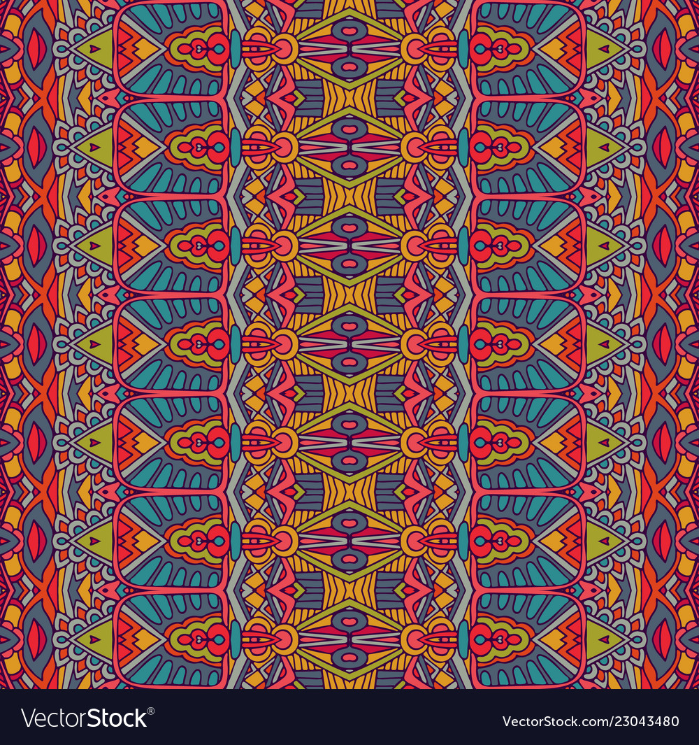 Tribal abstract geometric ethnic seamless pattern Vector Image