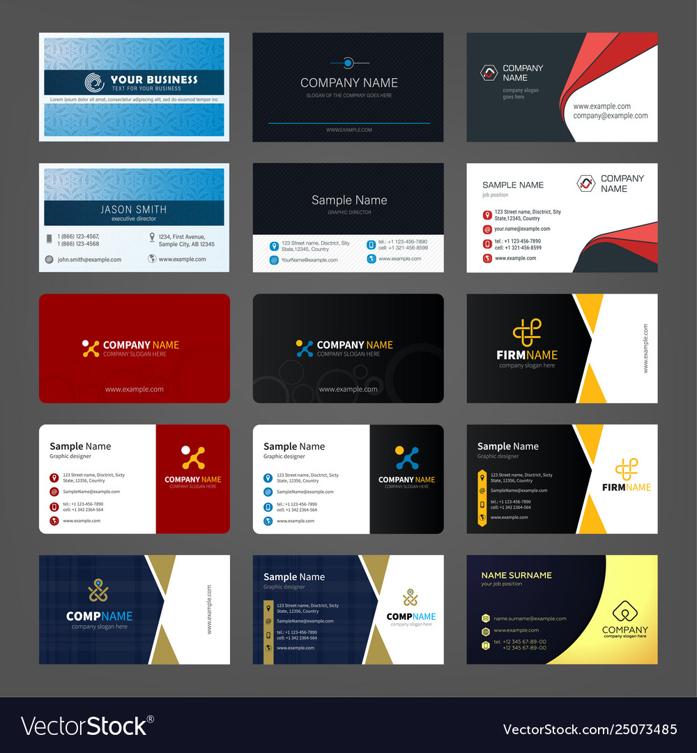 Business cards templates Royalty Free Vector Image Pertaining To Advertising Cards Templates