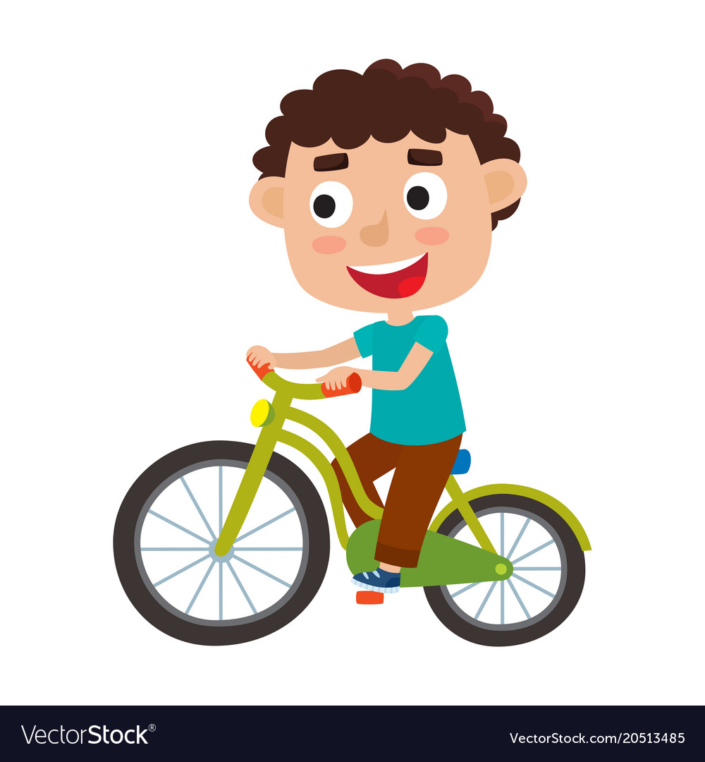 boy biking