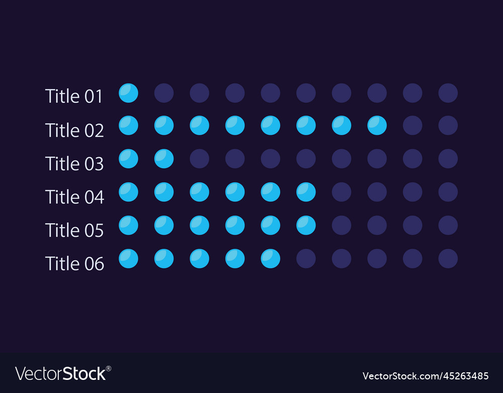 Horizontal dot plot infographic chart design