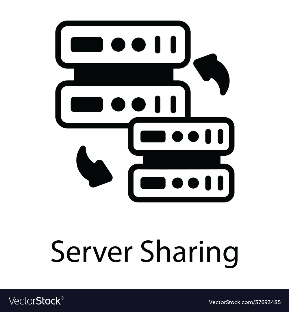 Server sharing Royalty Free Vector Image - VectorStock