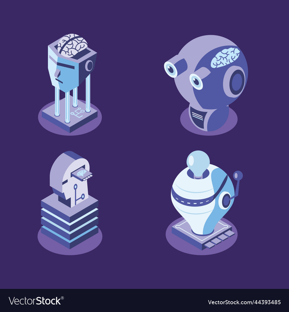 Set high technology Royalty Free Vector Image - VectorStock