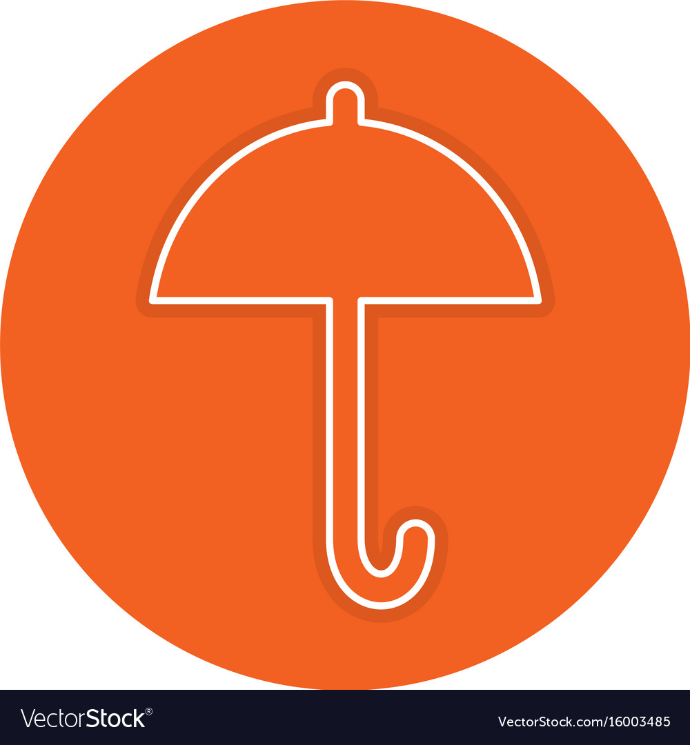 Umbrella silhouette isolated icon