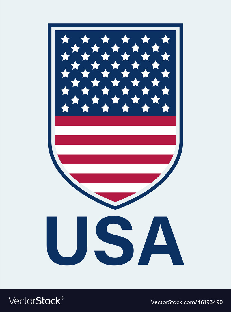 American flag shield Royalty Free Vector Image