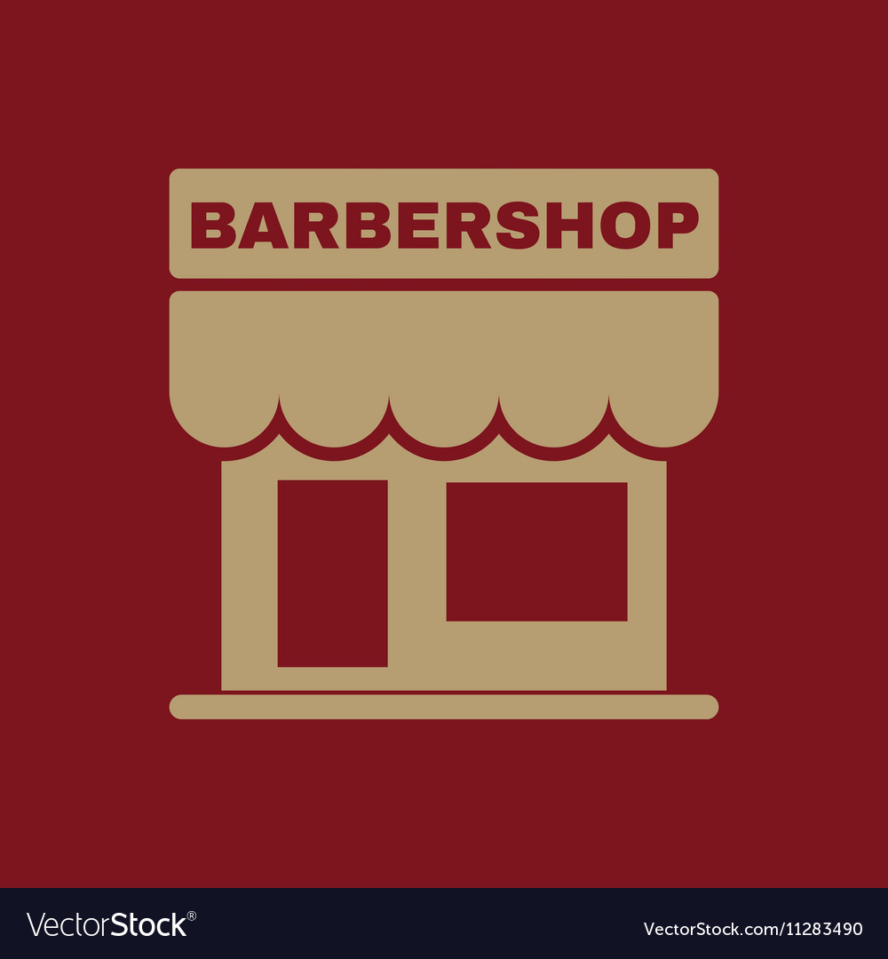 Barbershop building icon symbol