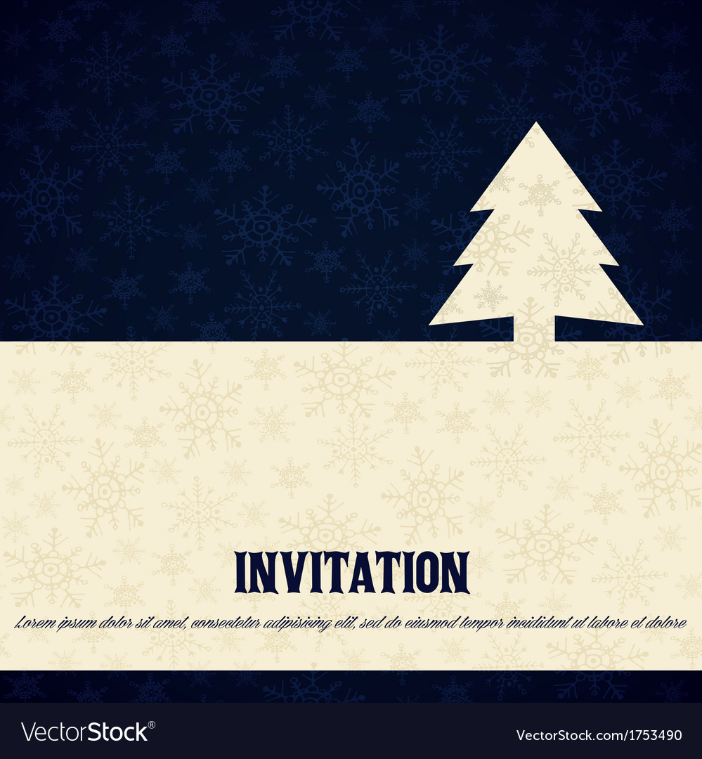Christmas invitation card Royalty Free Vector Image