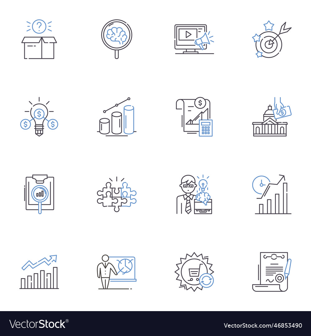 Conceiving and inventing line icons collection