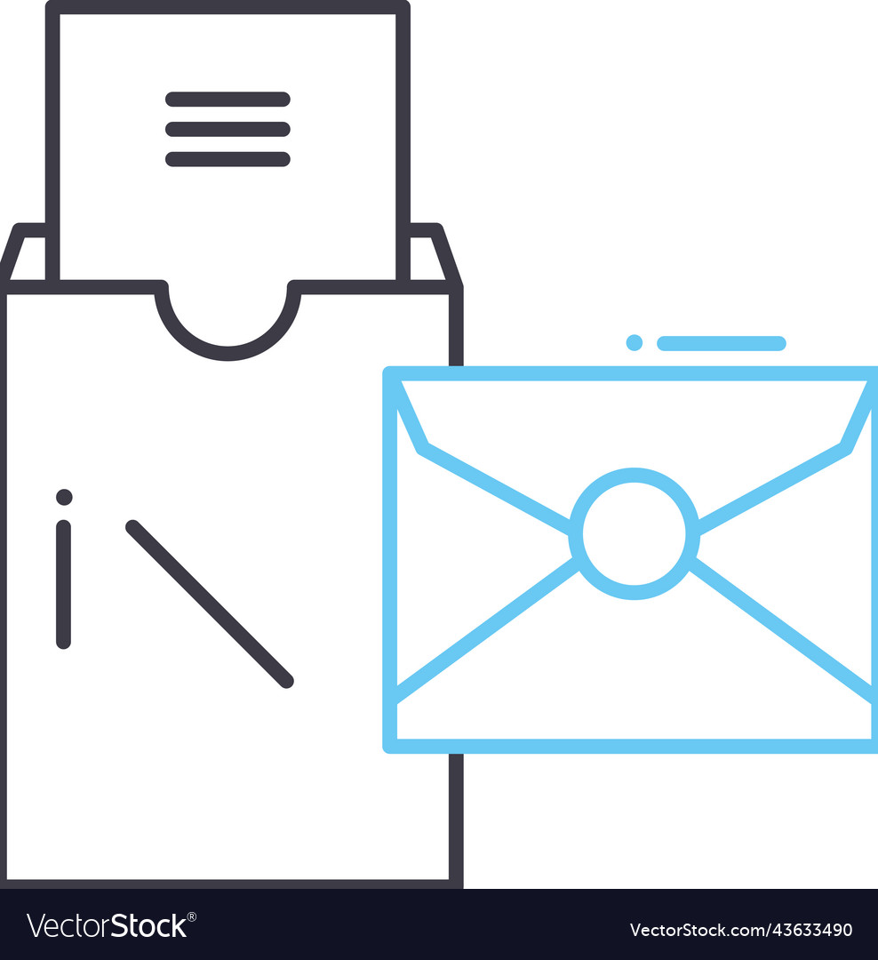 Envelope line icon outline symbol