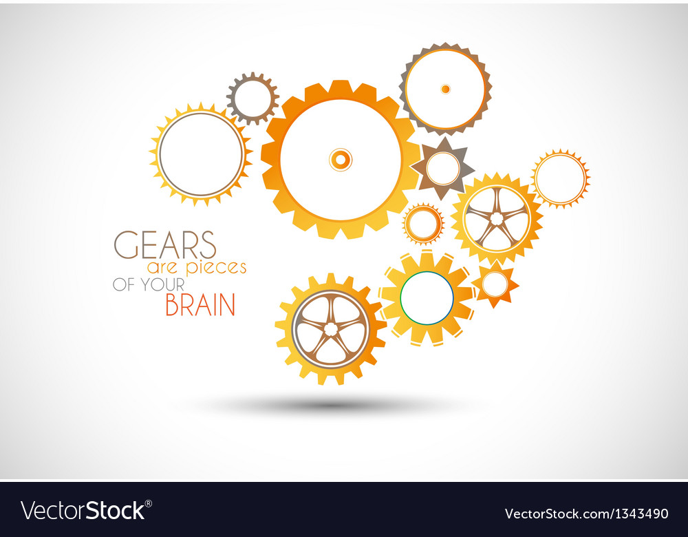 Infographic design template with gear chain