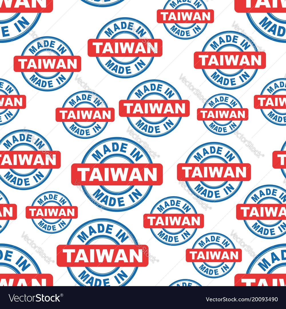 Made in taiwan seamless pattern background icon