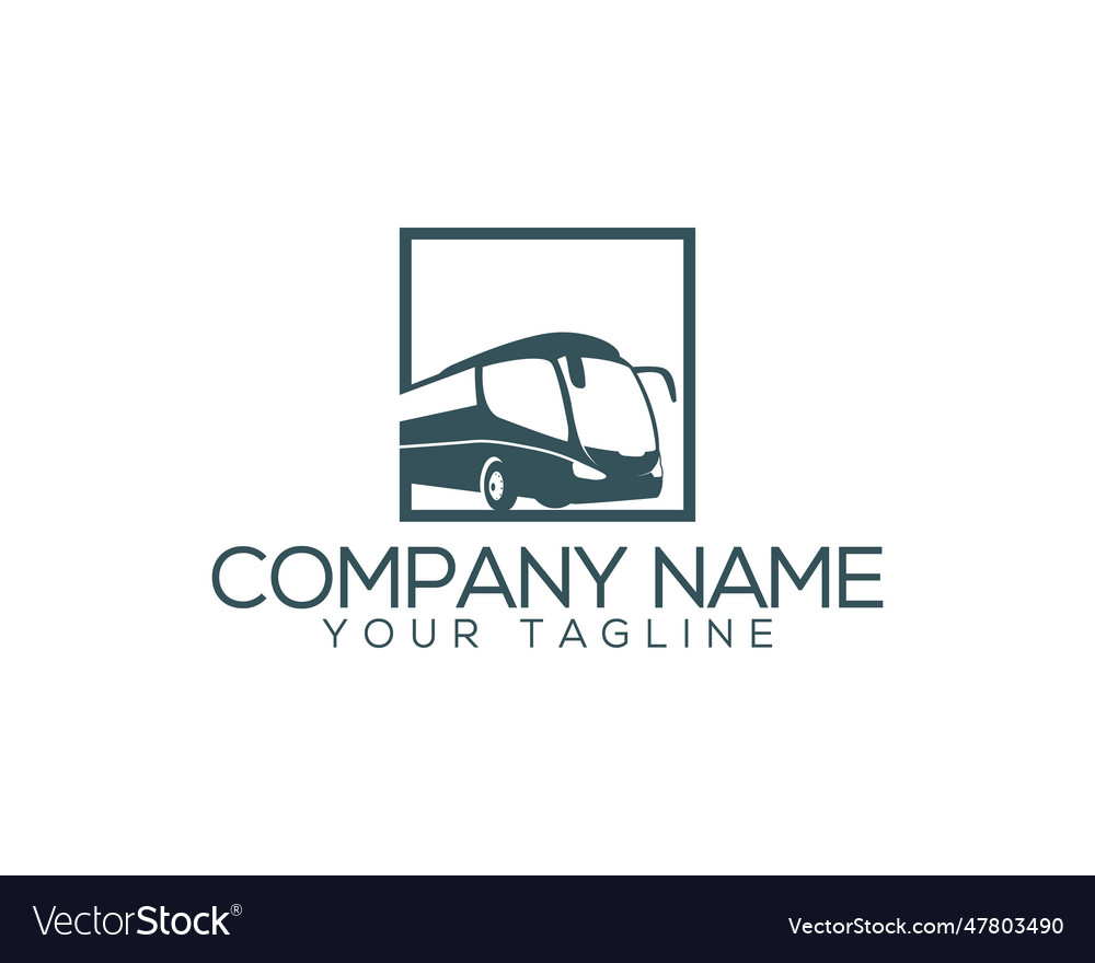 Premium bus transport service logo design Vector Image