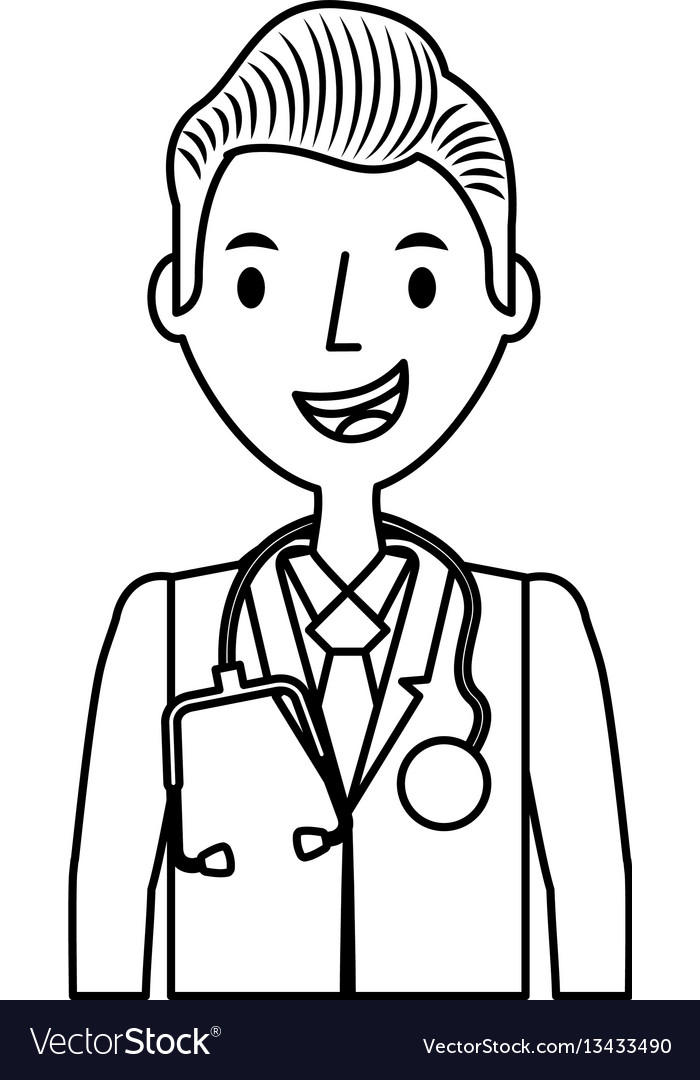 Professional Doctor Avatar Character Royalty Free Vector