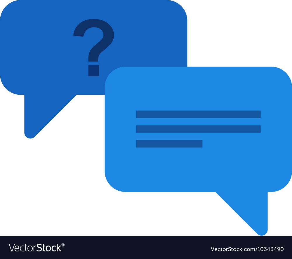 Replying to question Royalty Free Vector Image