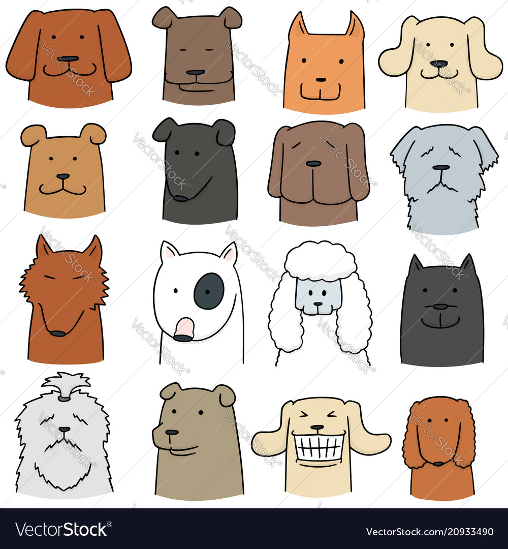 Set Of Dog Royalty Free Vector Image - Vectorstock