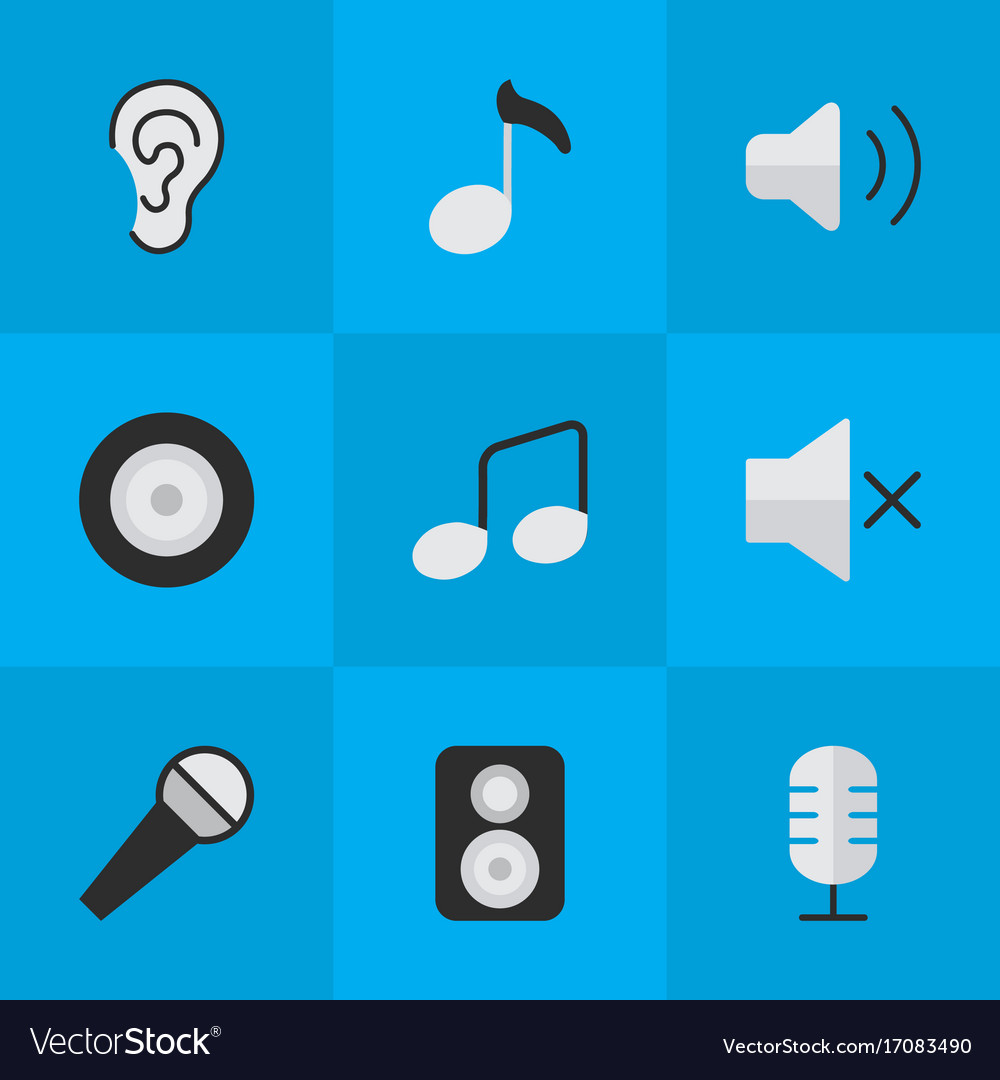 Set of simple sound icons