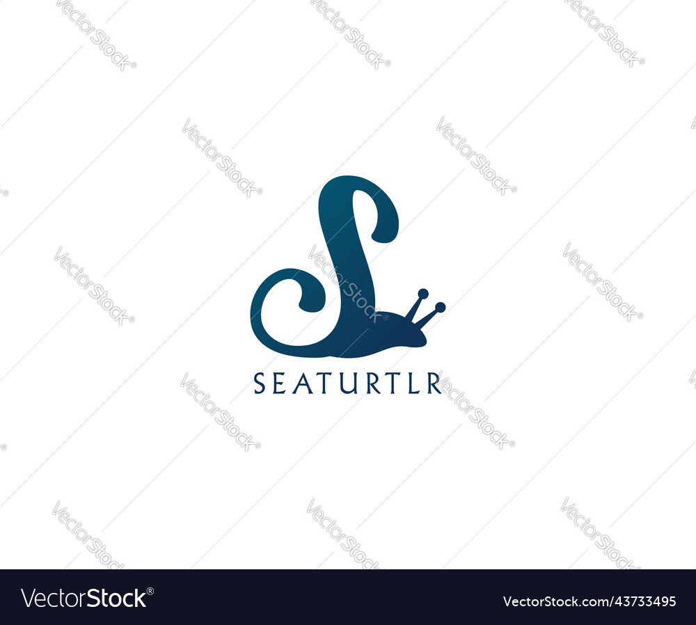 Letter s snail logo design