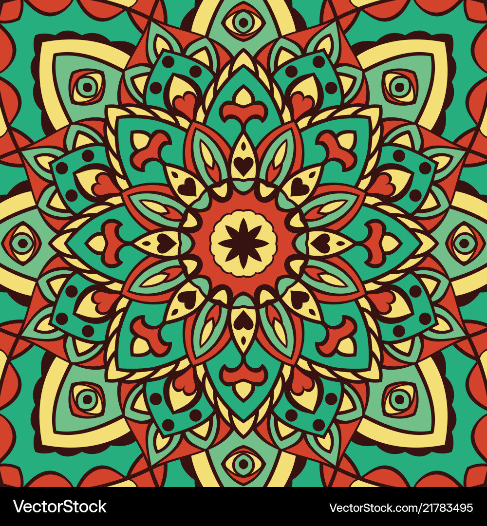 Oriental turquoise pattern Royalty Free Vector Image