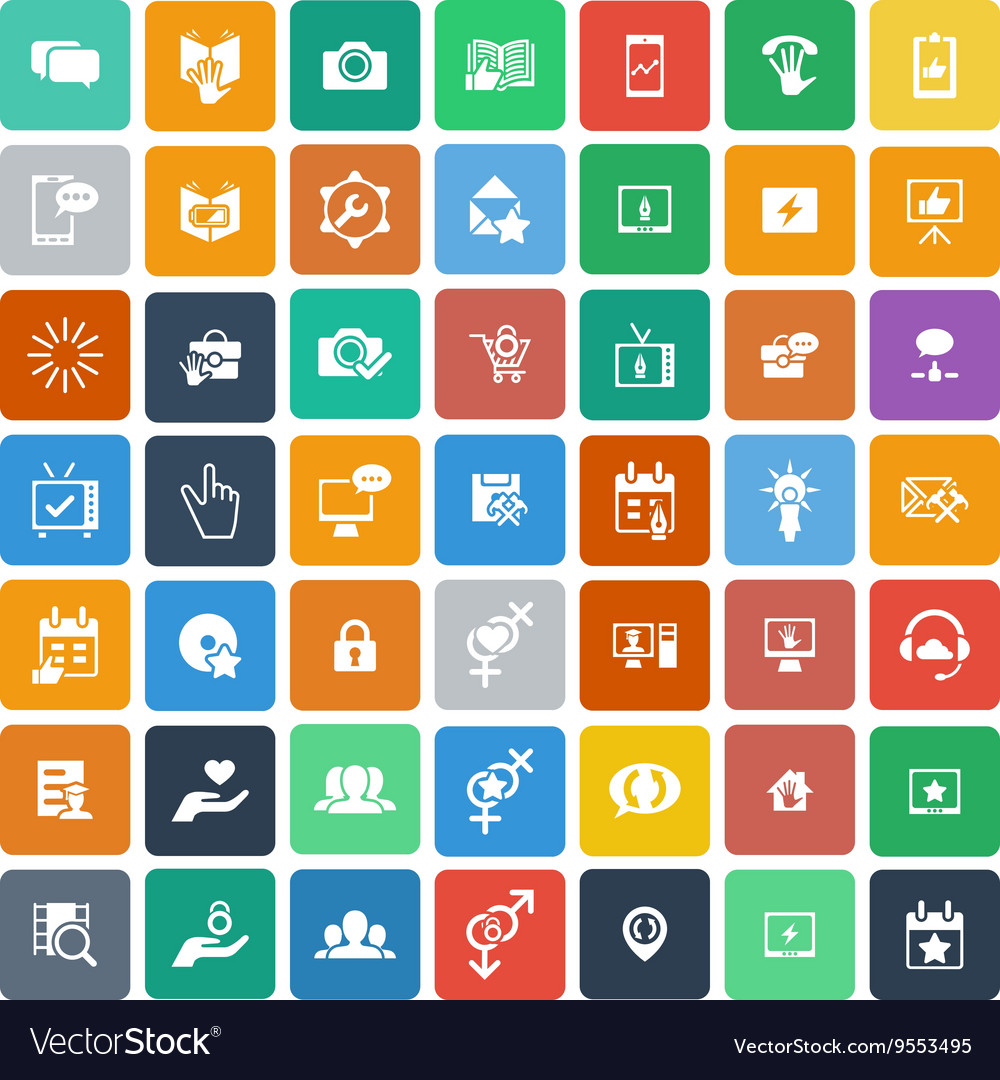 Set Of 49 Universal Icons Business Internet Web Vector Image