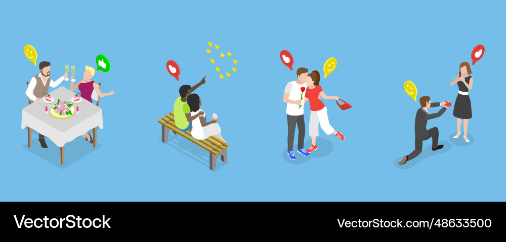3d isometric flat conceptual Royalty Free Vector Image