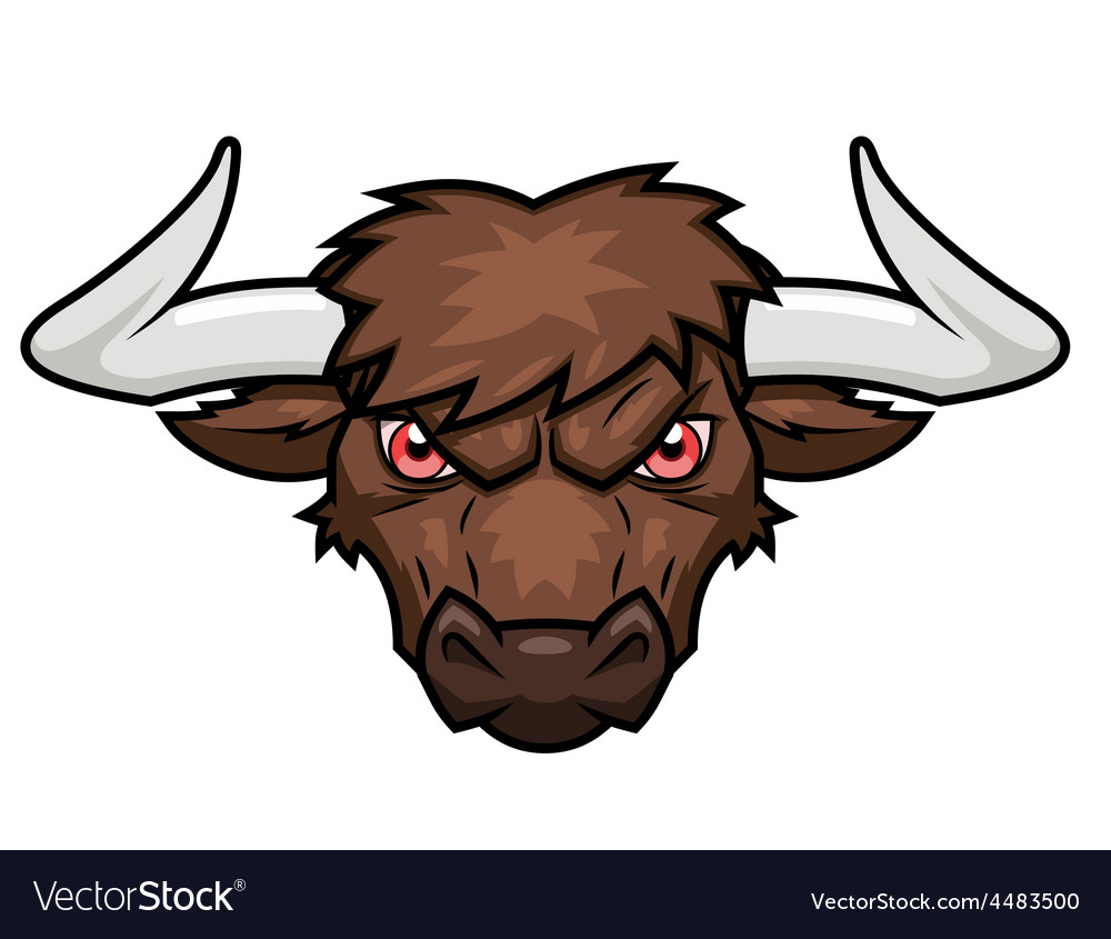 Bull head Royalty Free Vector Image - VectorStock