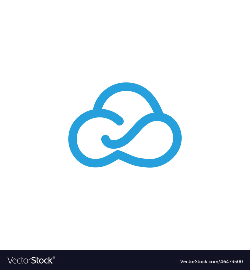 Cloud template icon Royalty Free Vector Image - VectorStock