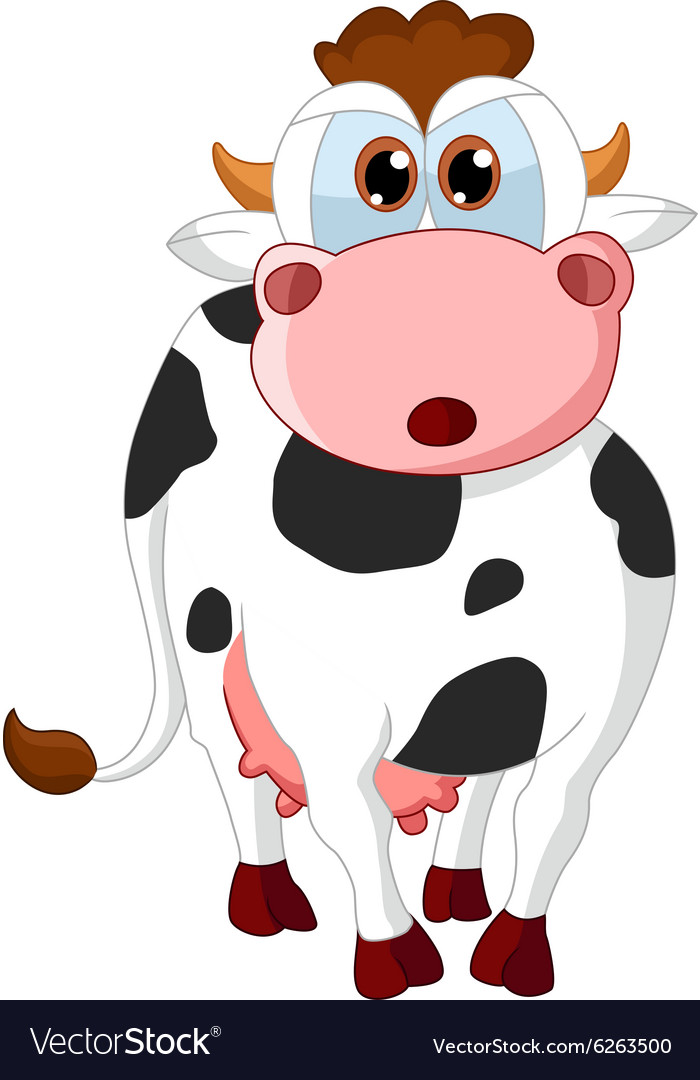 Happy cartoon cow Royalty Free Vector Image - VectorStock Happy cartoon cow Royalty Free Vector Image - VectorStock