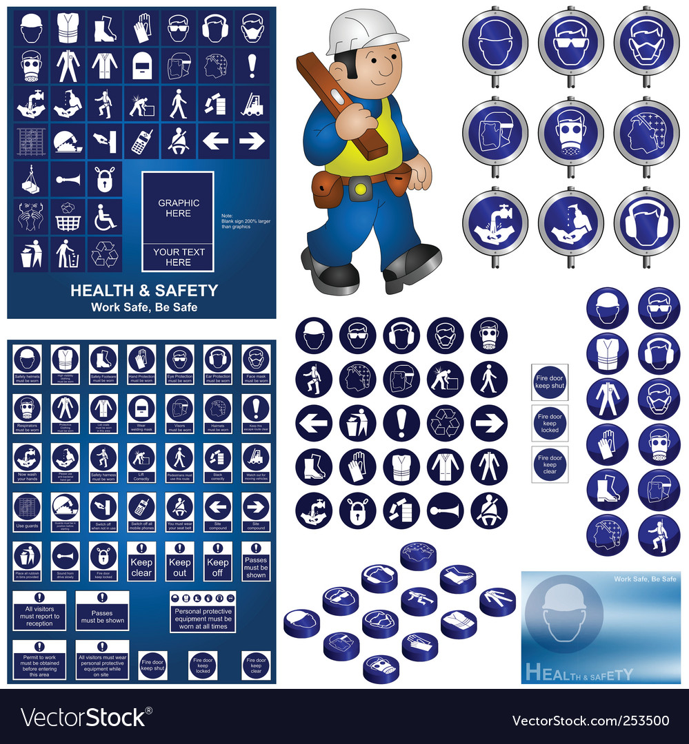 Health Safety Collection Royalty Free Vector Image