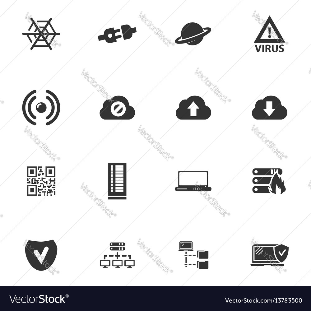 Hosting provider icons set