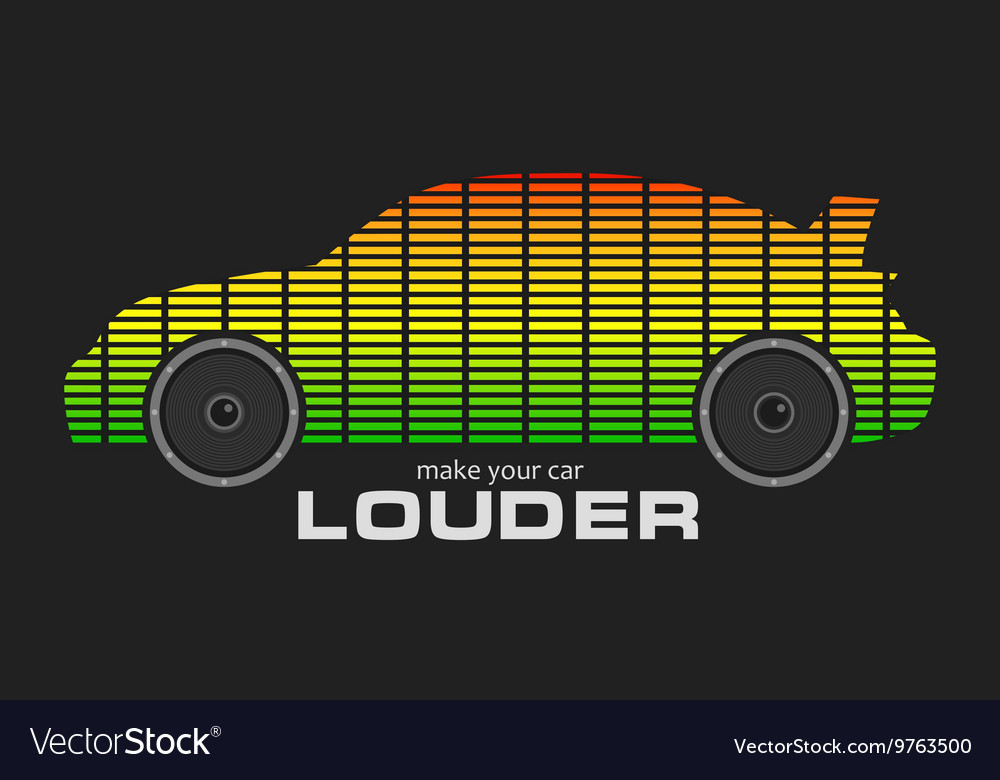 Make your car louder Royalty Free Vector Image