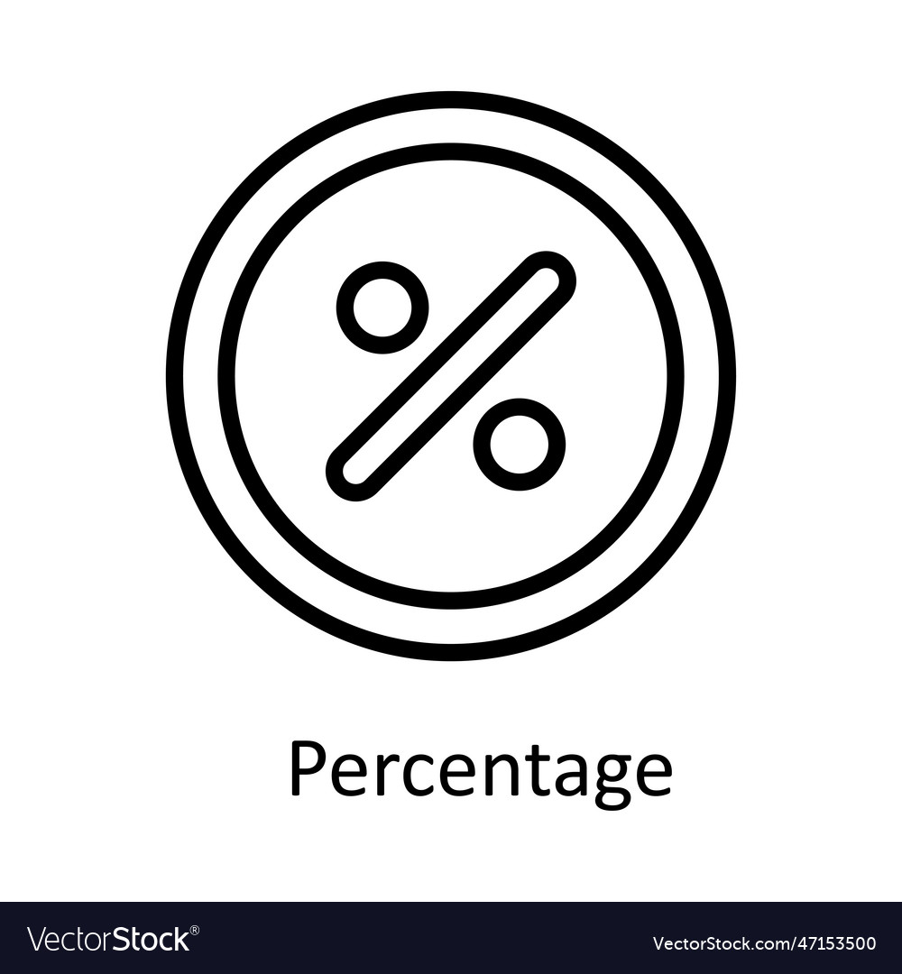 Percentage outline icon design