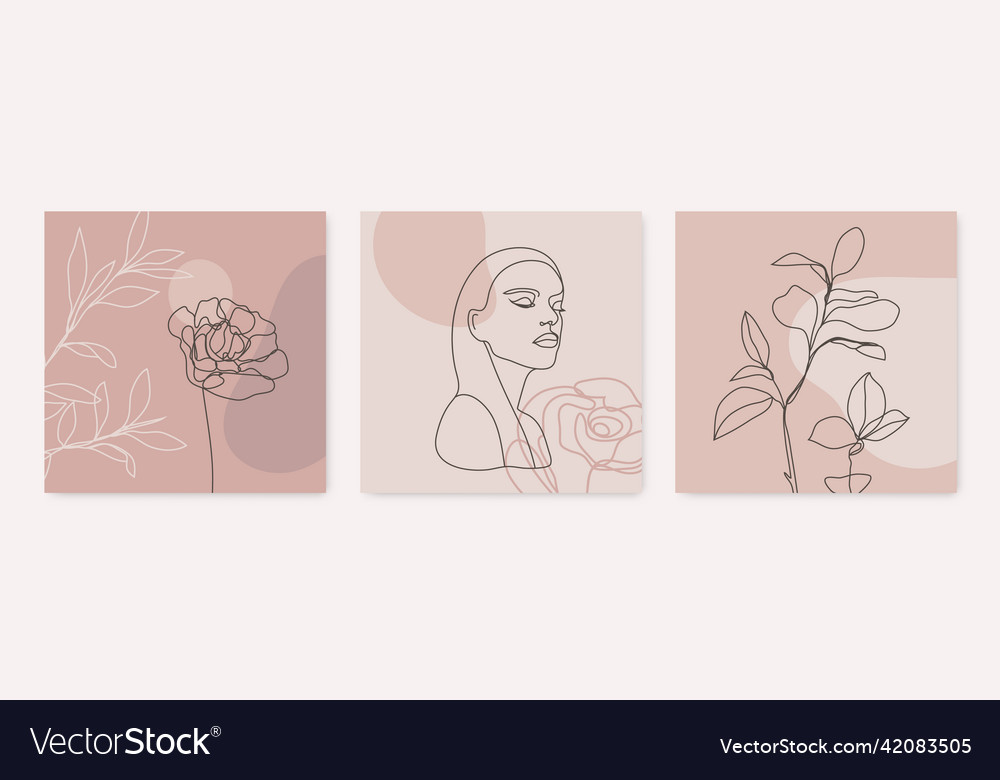 Beauty backgrounds social media stories Royalty Free Vector