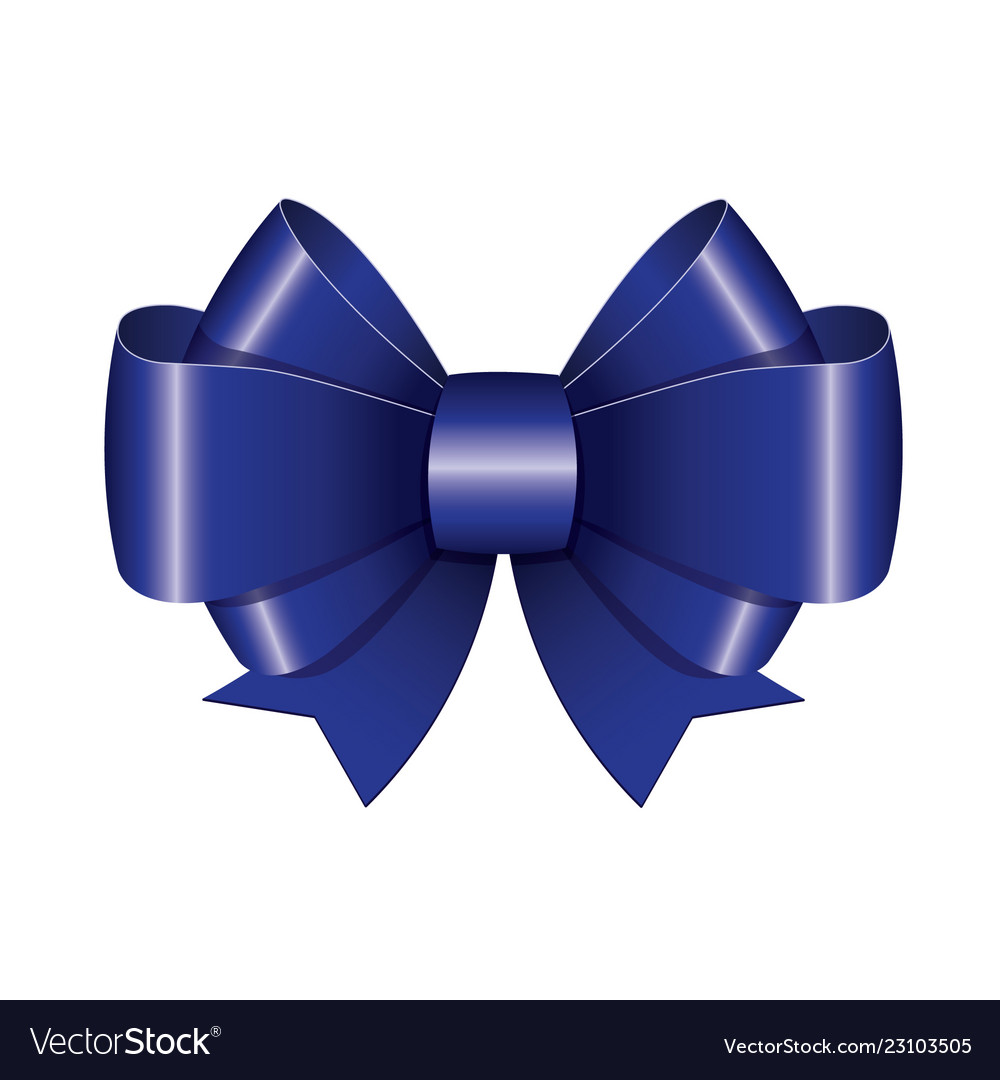 Blue ribbon bow