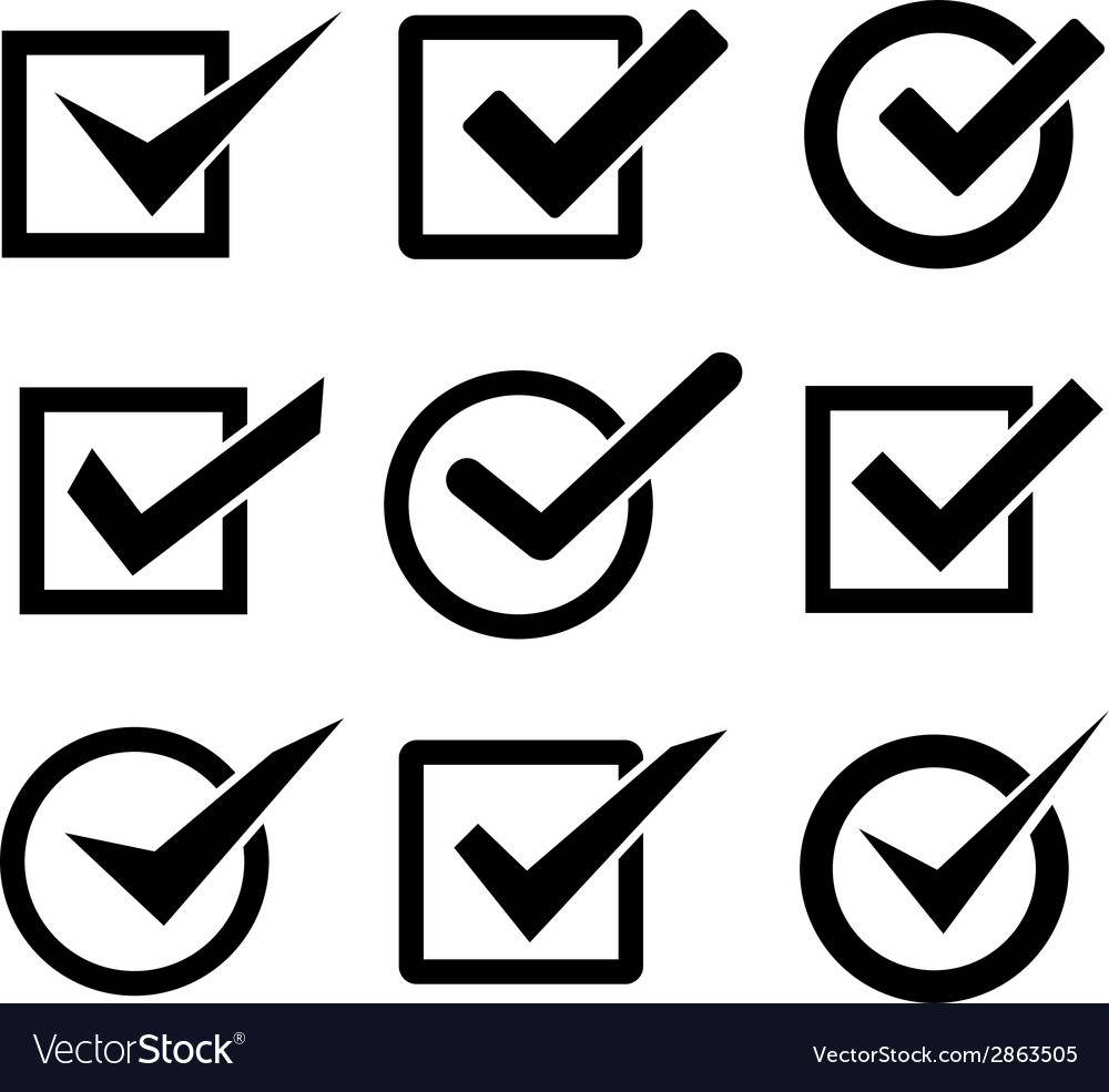 Check mark Royalty Free Vector Image - VectorStock