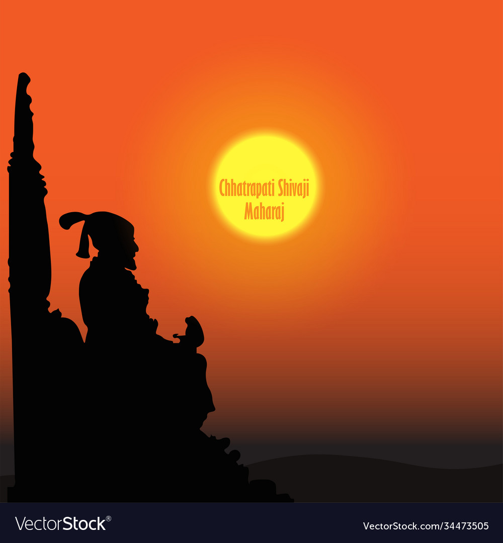 Chhatrapati shivaji maharaj jayanti sunset Vector Image