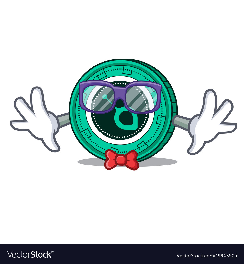 Geek siacoin character cartoon style