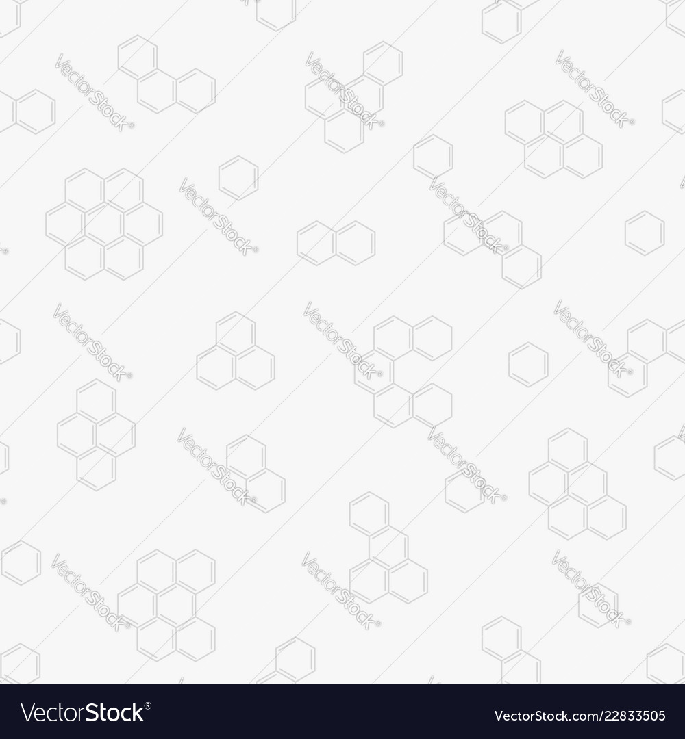 Geometric chemical comb seamless pattern Vector Image