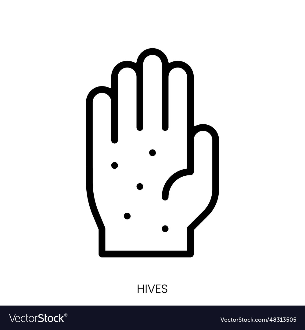 Hives icon line art style design isolated Vector Image