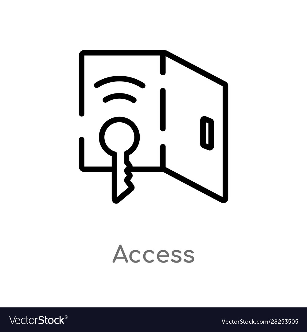 Outline access icon isolated black simple line