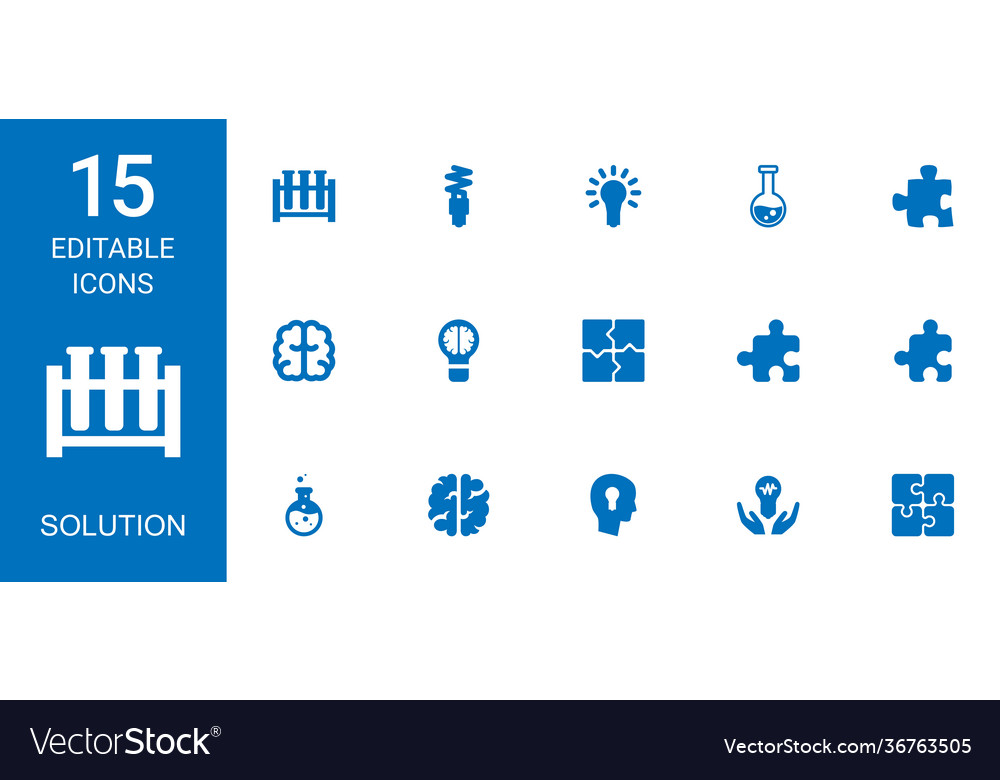 Solution icons Royalty Free Vector Image - VectorStock