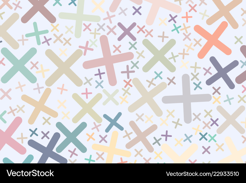 Artistic tick or cross mark right wrong sign Vector Image