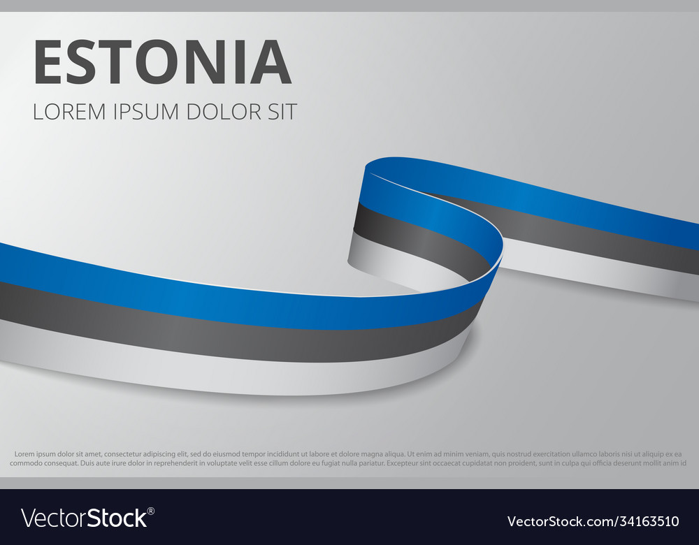 Flag estonia background realistic estonian