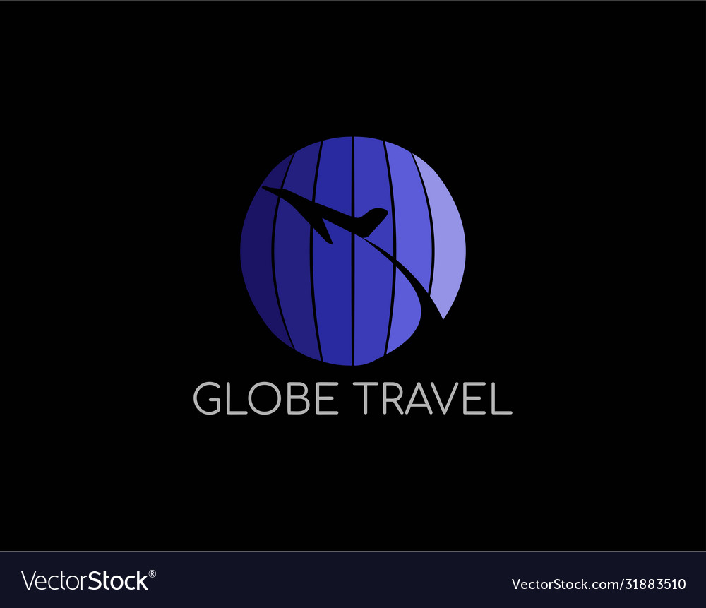 Luxury and lovely logo tour travel Royalty Free Vector Image