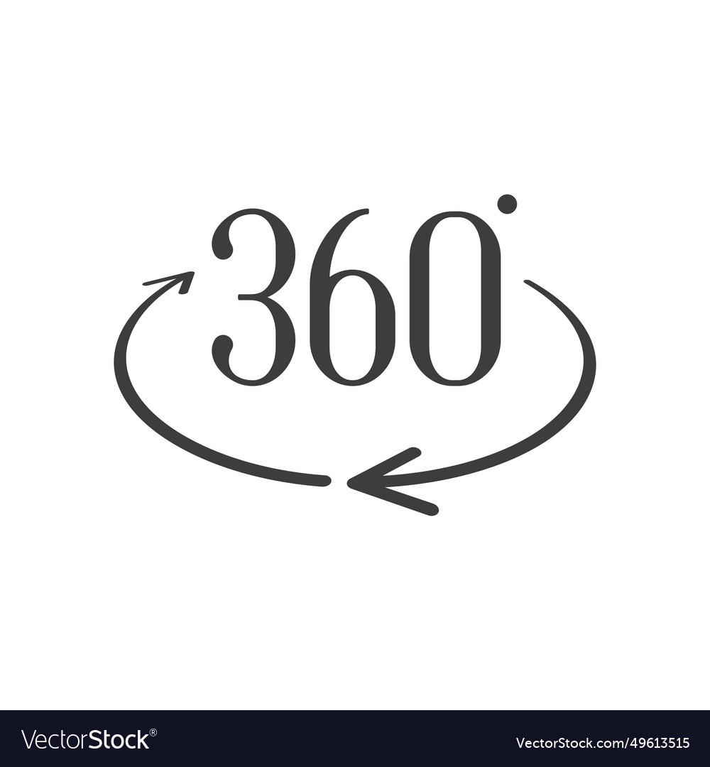 Angle 360 degree icon Royalty Free Vector Image