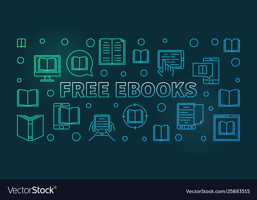 Free ebooks colorful linear Royalty Free Vector Image